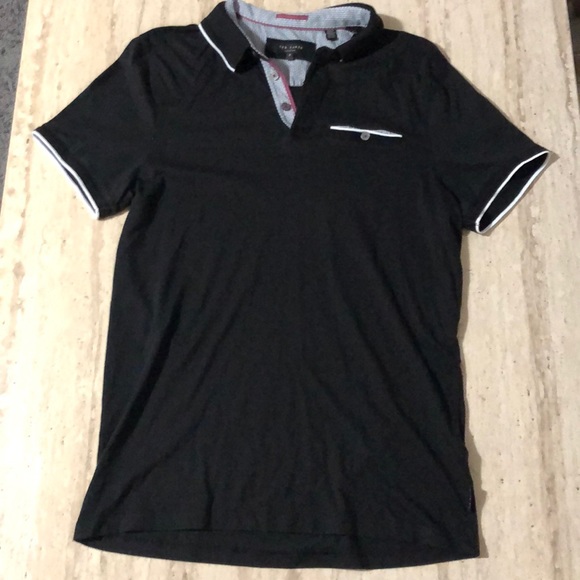 Ted Baker | London | Black/White | Men’s Polo | 3 - Picture 2 of 8